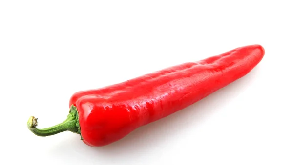 Close Red Chili Pepper White Background Stock Picture