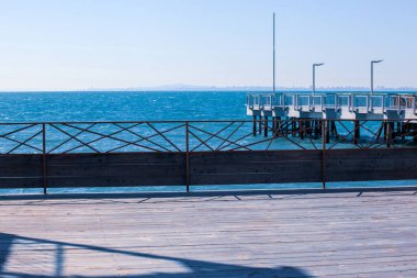 Bulgaristan 'ın Pomorie kentindeki Şehrin Merkezindeki Köprü.