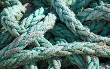 Close-Up Of An Old Boat Rope