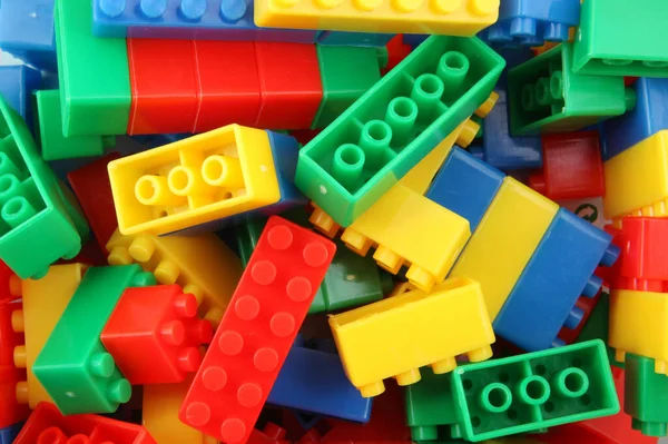 Plastik Yapı Bloklarının Fotoğrafı Oyuncak — Stok fotoğraf