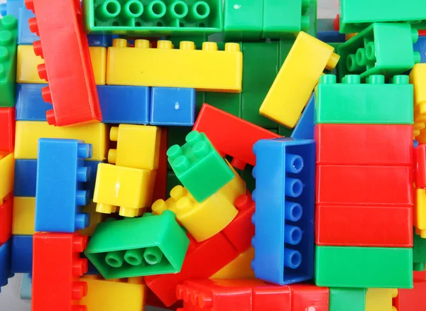 Photo Plastic Building Blocks Toy — Stock Photo, Image