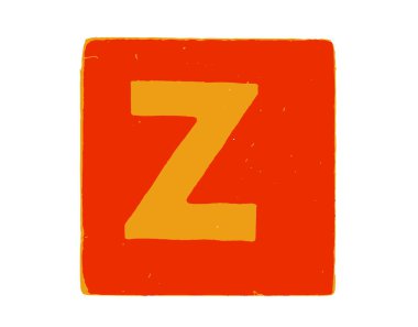 Tahta alfabe blokları beyaz arka planda izole edilmiş. Oyuncak blokları çeşitli şekillerde ahşap, plastik veya köpük parçalarıdır.