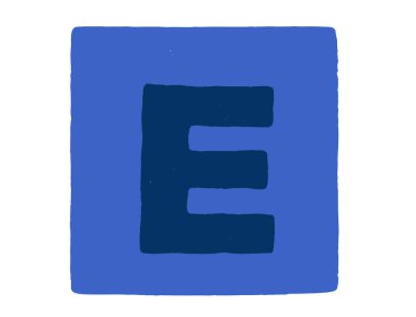 Tahta alfabe blokları beyaz arka planda izole edilmiş. Oyuncak blokları çeşitli şekillerde ahşap, plastik veya köpük parçalarıdır.