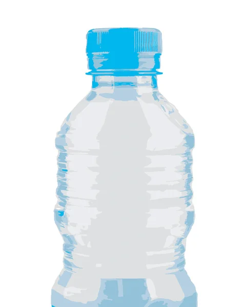 Frasco Água Plástico Isolado Fundo Branco — Fotografia de Stock