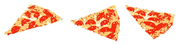 Traditional Pepperoni Pizza White Background Pepperoni American Variety Salami Made — Stock Photo, Image