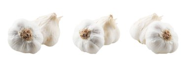 Sarımsak Ampullerine Karşı Beyaz Arkaplan.