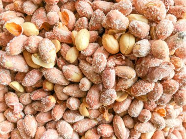 Close-Up Of Salted Peanuts. Healthy Fresh Food Background. clipart