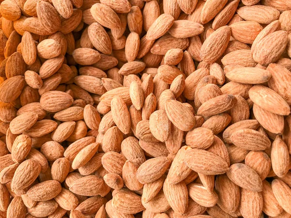 Full Frame Shot Raw Almonds Healthy Fresh Food Background — Stock Photo, Image