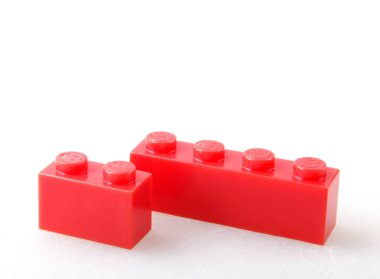 Plastik Blok Beyaz Arkaplanda İzole Edildi