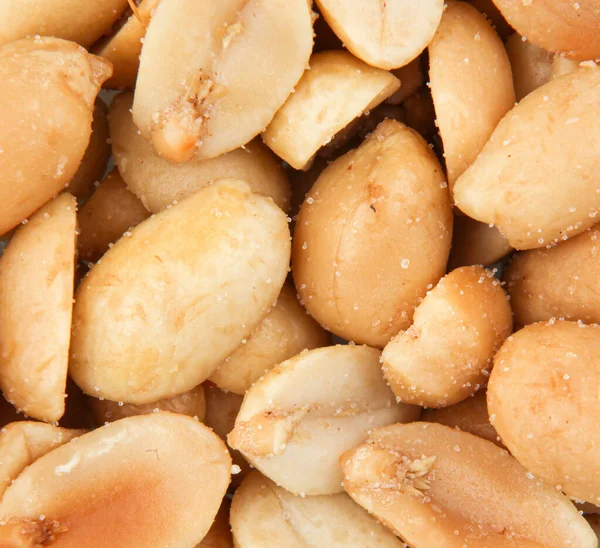 Nahaufnahme Von Geschälten Erdnüssen Hintergrund — Stockfoto