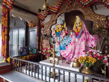 Mauritius'taki Grand Bassin. Büyük dindarlık yeri. Hinduizm tapınağı.
