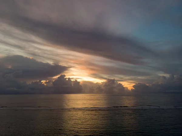 Μαυρίκιος Ινδικό Ωκεανό Ηλιοβασίλεμα Όμορφη Φωτογραφία — Φωτογραφία Αρχείου