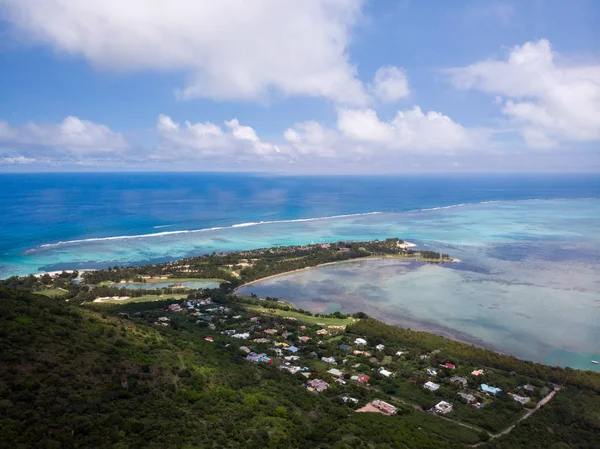 Фото Воздуха Маврикия Остров Красивыми Пляжами 2019 Год — стоковое фото