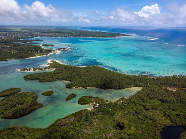 Foto Aérea Mauricio Isla Con Hermosas Playas 2019 — Foto de Stock