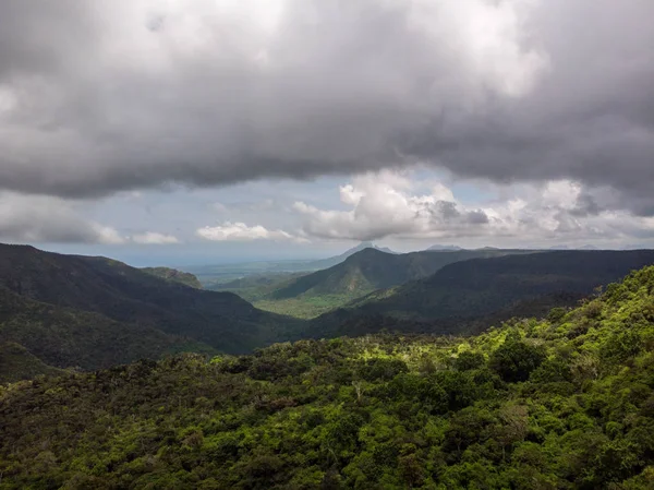 Maurício Vista Montanha Partir Drone Foto Aérea — Fotografia de Stock