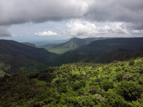 Maurício Vista Montanha Partir Drone Foto Aérea — Fotografia de Stock