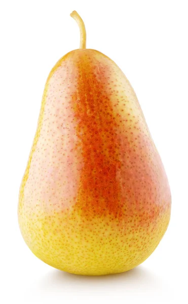 Beyaz izole kırmızı sarı armut meyve — Stok fotoğraf