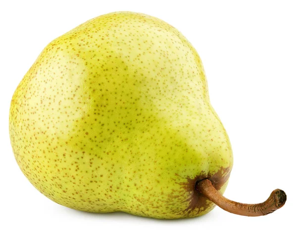 Green Yellow Pear Fruit Lies Isolated White Background Clipping Path — Stock Photo, Image