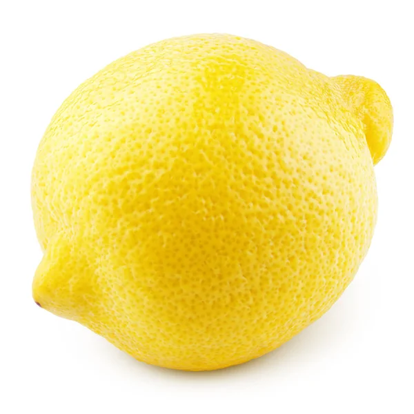 Érett Egész Sárga Citrom Citrusfélék Elszigetelt Fehér Background Vágógörbét Teljes — Stock Fotó