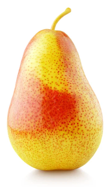 Fruta de pêra amarela vermelha isolada em branco — Fotografia de Stock