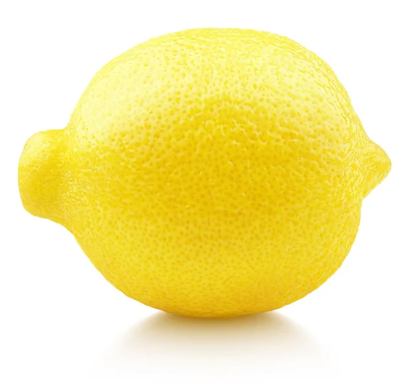 Hela gula citron citrus frukt på vit — Stockfoto