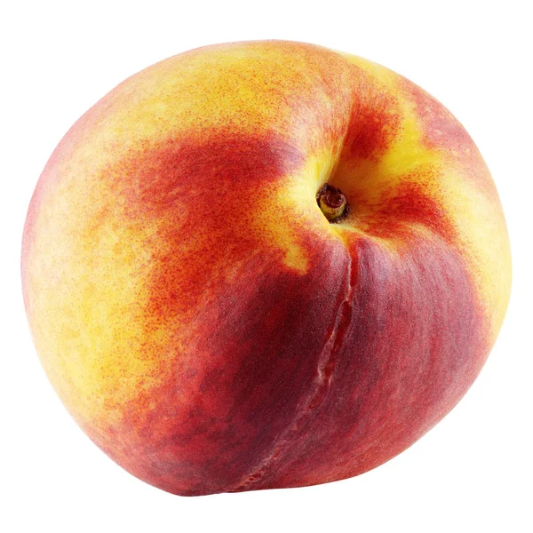 Single peach fruit isolated on white — Stock Photo, Image