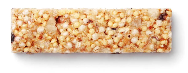 Barra de granola (muesli ou barra de cereais) isolada sobre branco — Fotografia de Stock