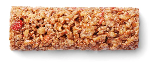 Granola bar (muesli or cereal bar) isolated on white — Stock Photo, Image