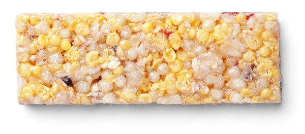 Granola bar (muesli or cereal bar) isolated on white — Stock Photo, Image