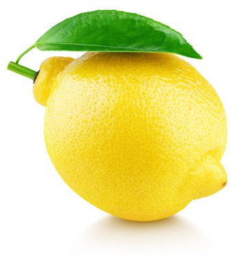 Beyaz yaprak ile tam sarı limon narenciye
