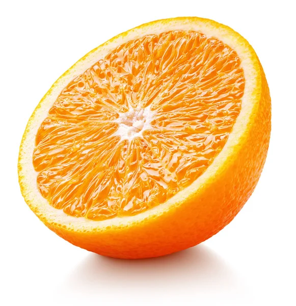 Half of orange citrus fruit on white — Stock Photo, Image