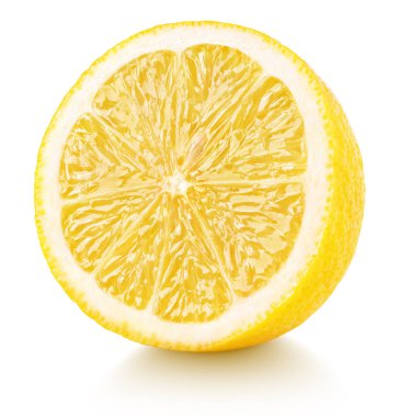 beyaz izole limon yarısı