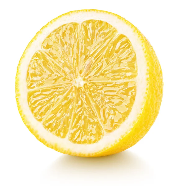 Half of lemon isolated on white — Stock Photo, Image