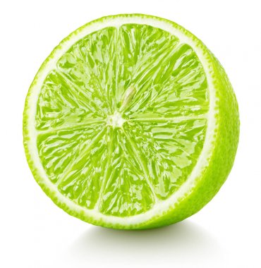 beyaz izole limon yarısı