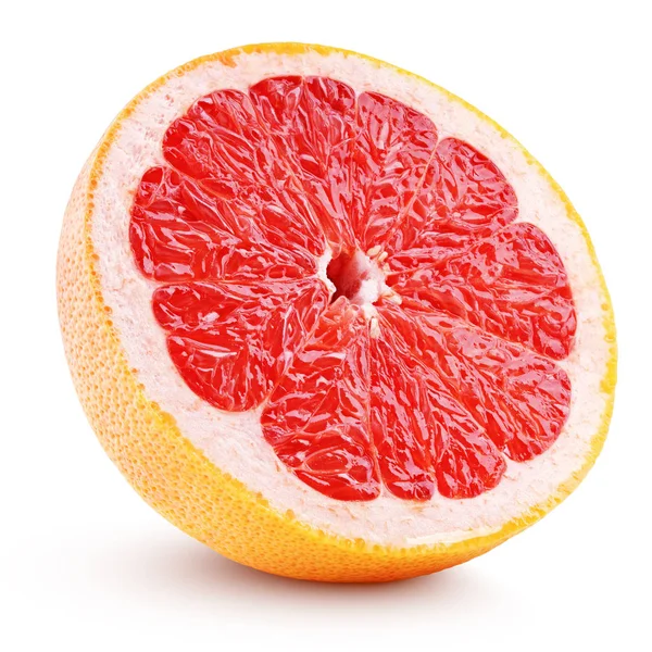 Fél grapefruit citrusfélék elszigetelt fehér — Stock Fotó