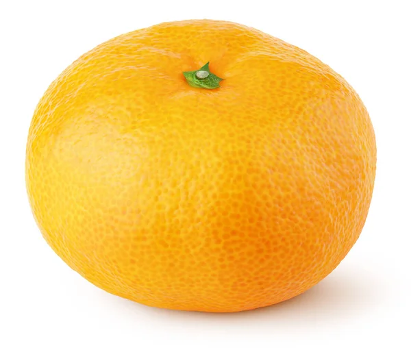 Целый мандарин или апельсин цитрусовые фрукты изолированы на белом — стоковое фото