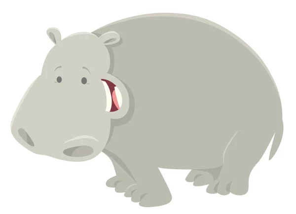 Cartoon Afbeelding Van Grappige Hippo Nijlpaard Grappige Dierlijke Aard — Stockvector