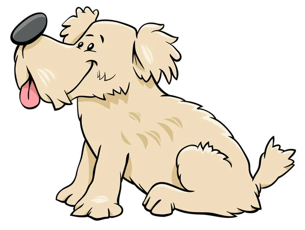 Ilustración Dibujos Animados Lindo Perro Divertido Personaje Animal Cachorro — Archivo Imágenes Vectoriales