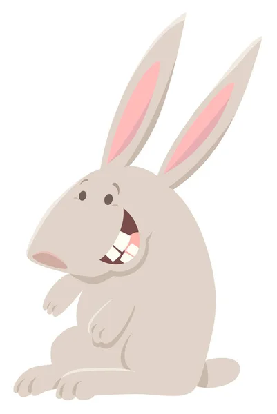 面白いウサギかウサギ動物キャラクターの漫画イラスト — ストックベクタ