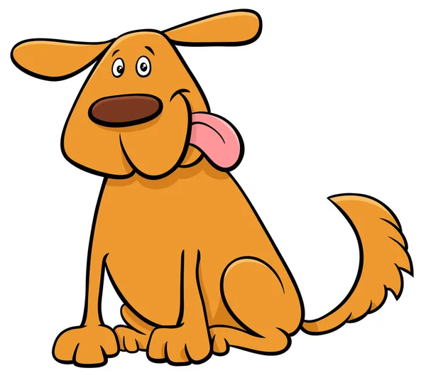 面白い犬ペット動物のキャラクターの漫画イラスト — ストックベクタ