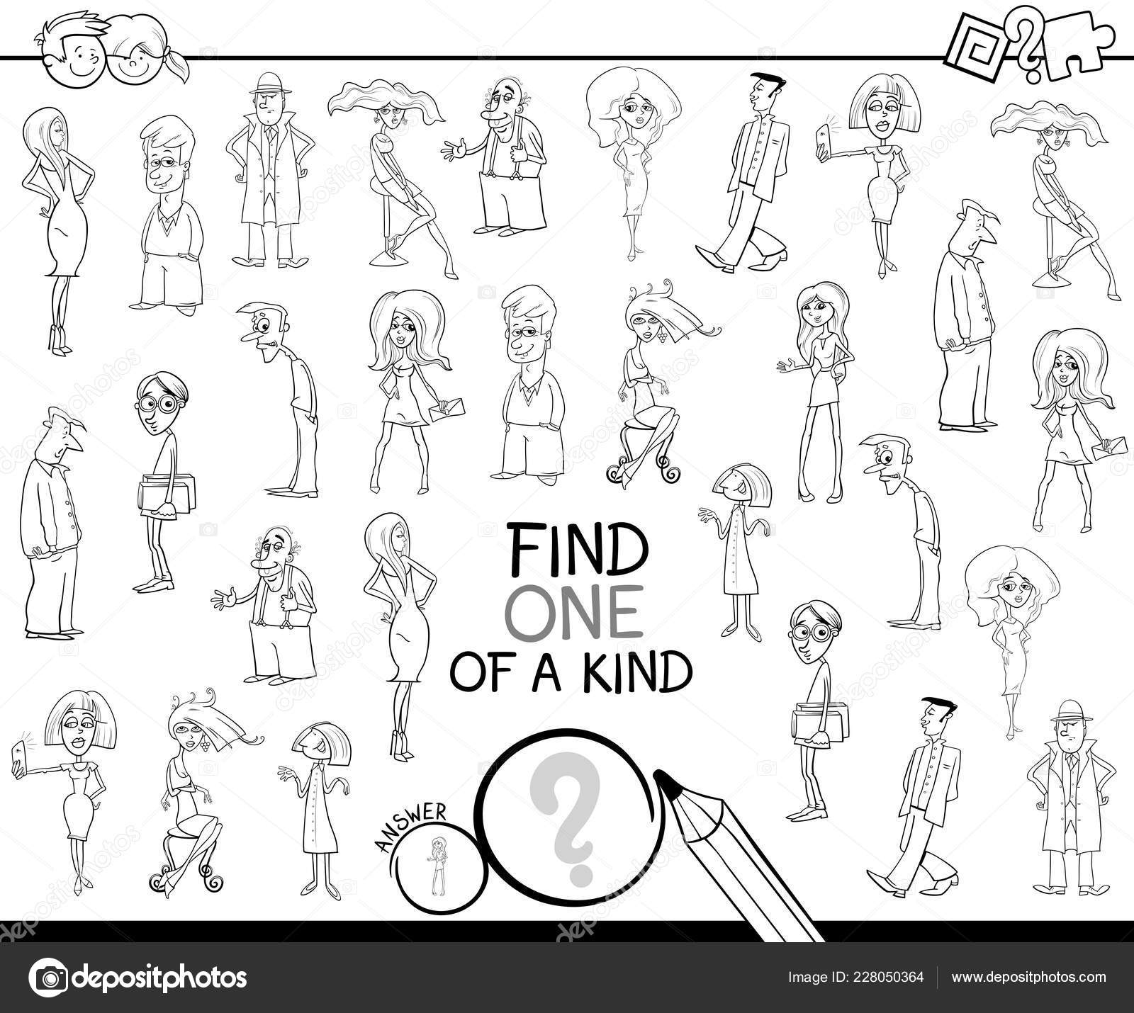 Personagem de desenho animado preto e branco para atividade de