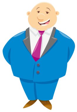Patron ya da işadamı komik karakter karikatür çizimi