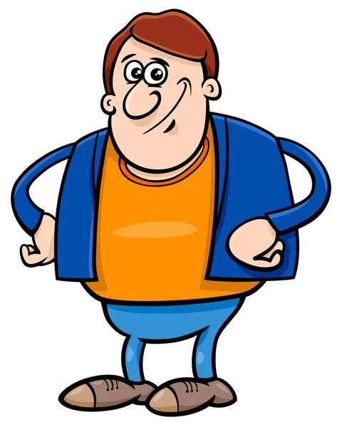 Cartoon Illustration Comic Man Funny Character — Stock Vector