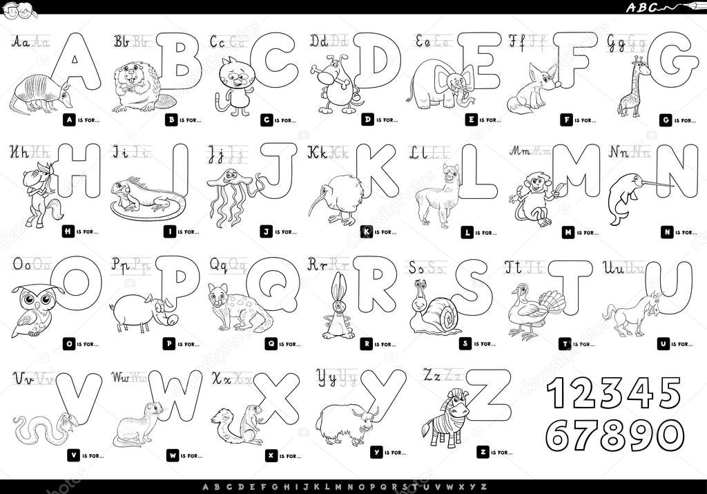 Illustrazione Bianco Nero Del Fumetto Lettere Maiuscole Alfabeto Insieme  Con - Vettoriale Stock di ©izakowski 235157410