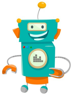 fantezi robot karakter karikatür çizimi