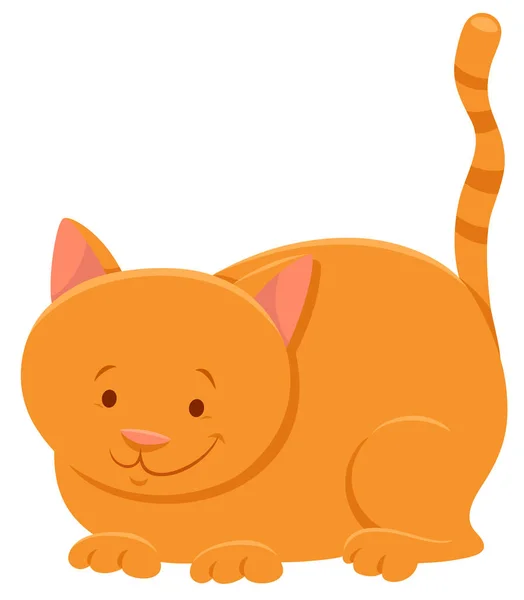 Αστεία κίτρινο γάτα ζώων χαρακτήρα κινουμένων σχεδίων — Διανυσματικό Αρχείο