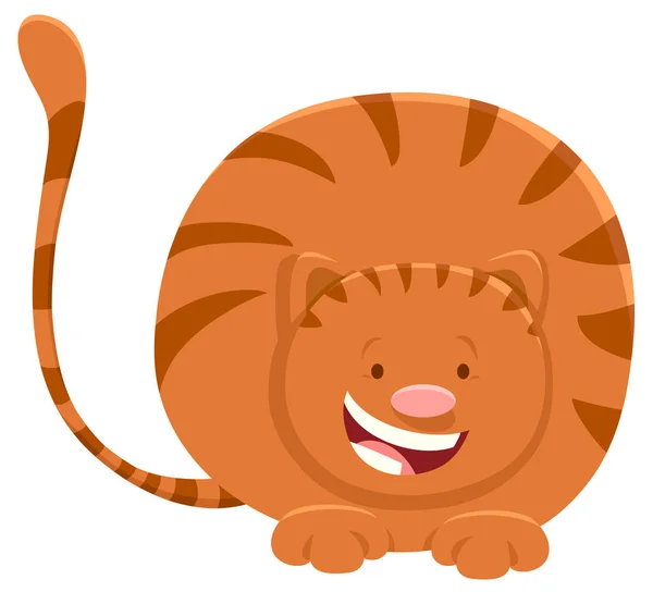 Niedliche rote Katze Cartoon Tierfigur — Stockvektor
