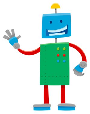 komik robot veya droid çizgi film karakteri