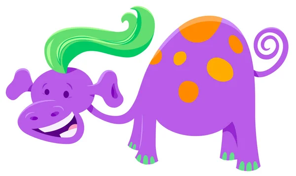 Lindo personaje de dibujos animados fantasía púrpura — Vector de stock