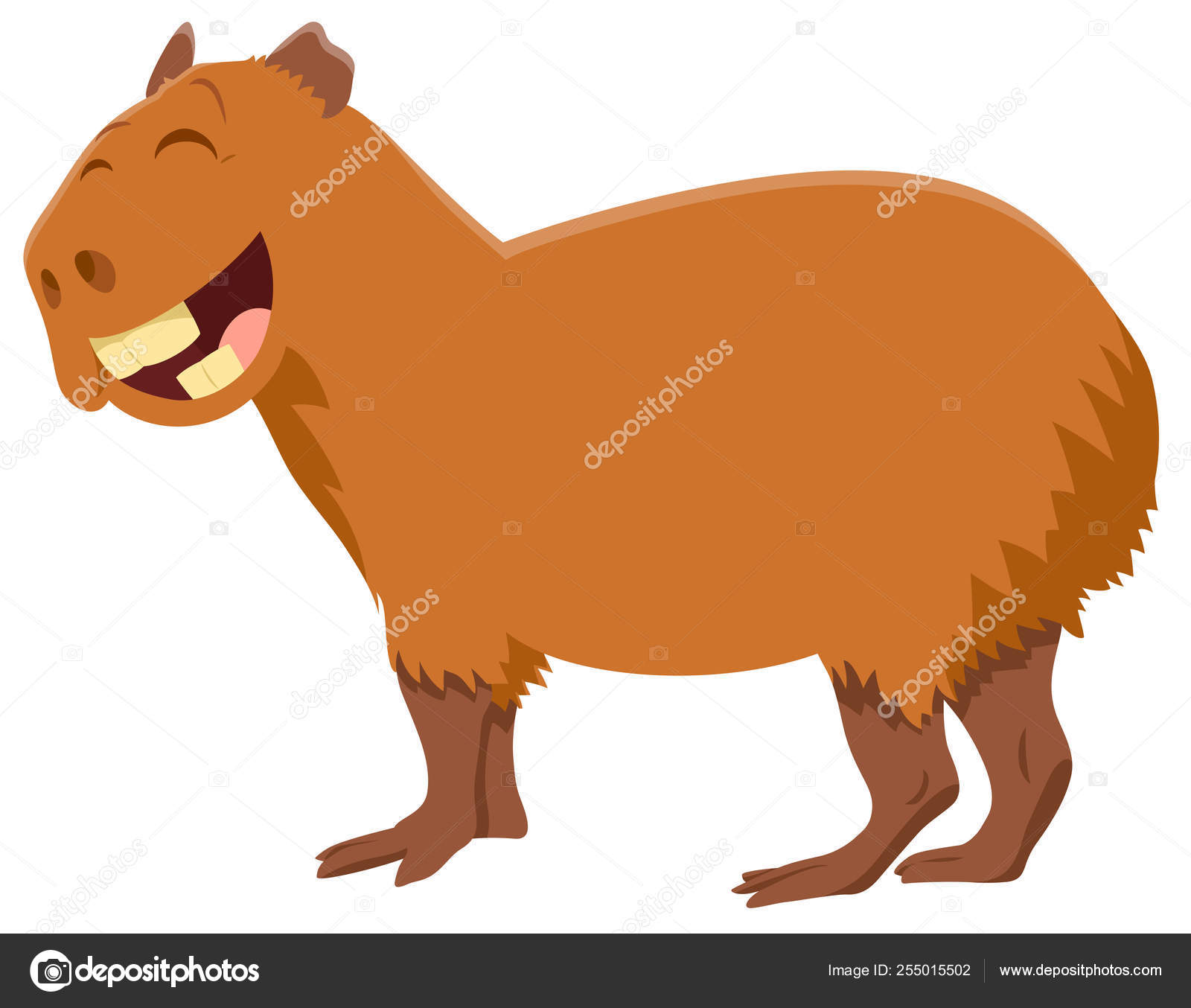 Engraçado capivara desenho animado personagem animal imagem